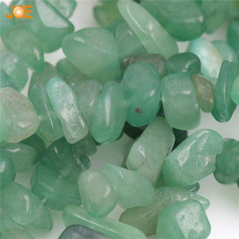 JOE FOREMAN 6-8mm Green Aventurine Beads Natural Stone Gravel Gemstone Chips Beads for Jewelry Making Wholesale Loose Beads Freeform Green 34" JOE FOREMAN - Image 3